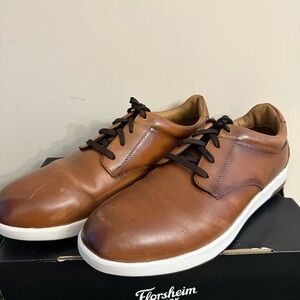 Florsheim Crossover Work Steel Toe Size 10 (3E) Plain Toe Oxford Cognac Leather